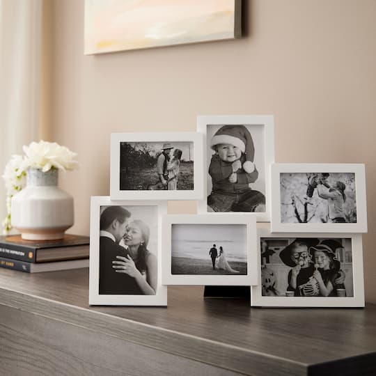 12 Pack: 6 Opening White Collage Frame, Expressions™ by Studio Décor®